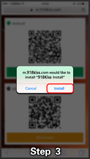 918Kiss Download Step 3